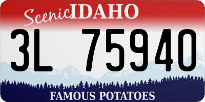 ID license plate 3L7594O