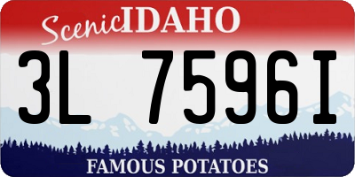 ID license plate 3L7596I