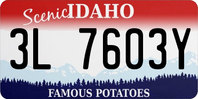 ID license plate 3L7603Y
