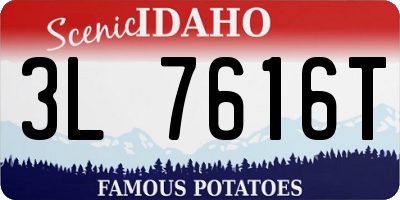 ID license plate 3L7616T