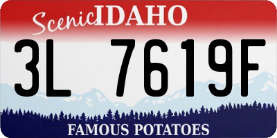 ID license plate 3L7619F