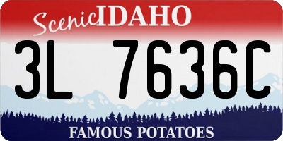 ID license plate 3L7636C