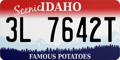 ID license plate 3L7642T