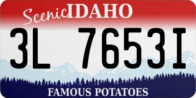 ID license plate 3L7653I