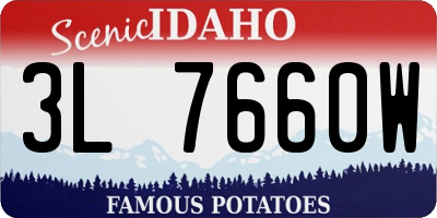 ID license plate 3L7660W