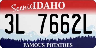 ID license plate 3L7662L