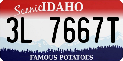 ID license plate 3L7667T