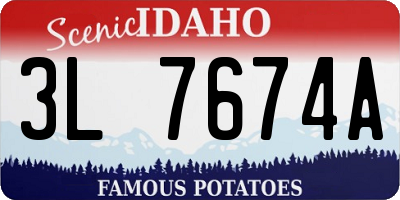 ID license plate 3L7674A