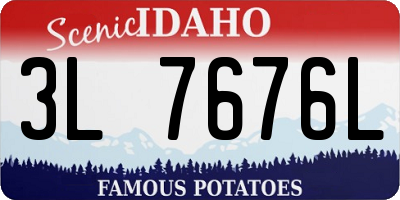 ID license plate 3L7676L