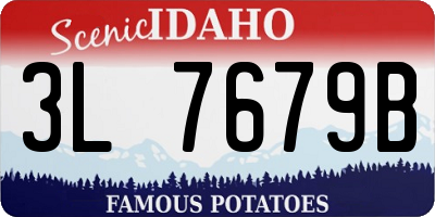 ID license plate 3L7679B