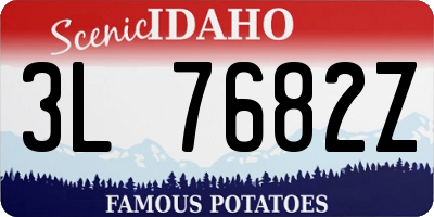ID license plate 3L7682Z