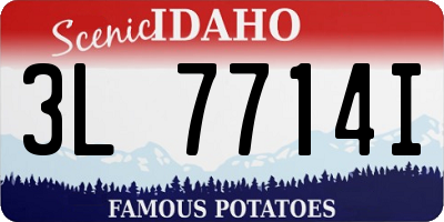 ID license plate 3L7714I