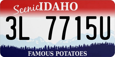 ID license plate 3L7715U