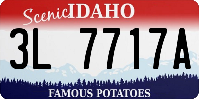 ID license plate 3L7717A