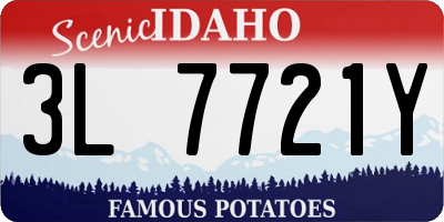 ID license plate 3L7721Y