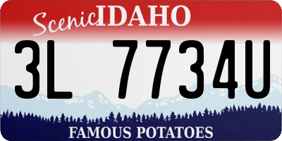 ID license plate 3L7734U