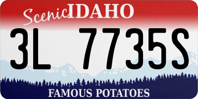 ID license plate 3L7735S
