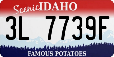 ID license plate 3L7739F