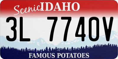 ID license plate 3L7740V