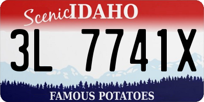 ID license plate 3L7741X