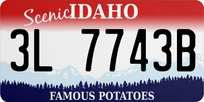 ID license plate 3L7743B