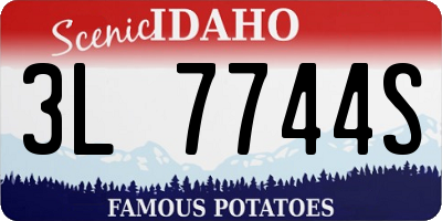 ID license plate 3L7744S