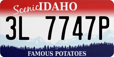 ID license plate 3L7747P