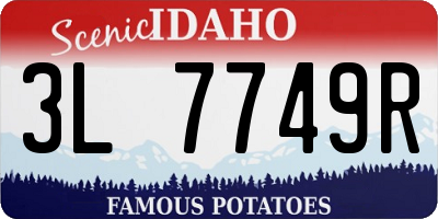 ID license plate 3L7749R