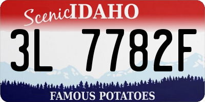 ID license plate 3L7782F