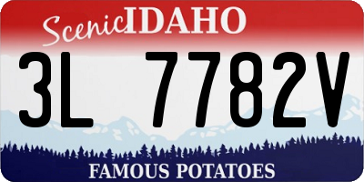 ID license plate 3L7782V