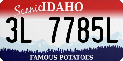 ID license plate 3L7785L