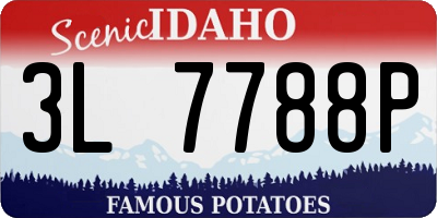 ID license plate 3L7788P