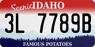 ID license plate 3L7789B