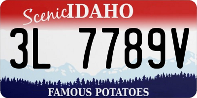 ID license plate 3L7789V