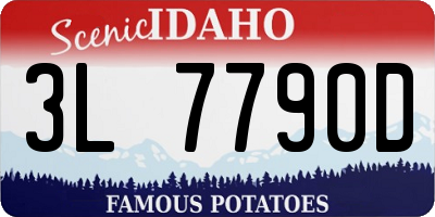 ID license plate 3L7790D