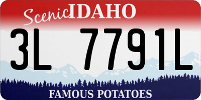 ID license plate 3L7791L