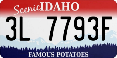 ID license plate 3L7793F