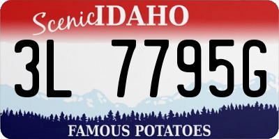 ID license plate 3L7795G