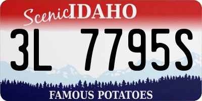 ID license plate 3L7795S