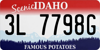 ID license plate 3L7798G