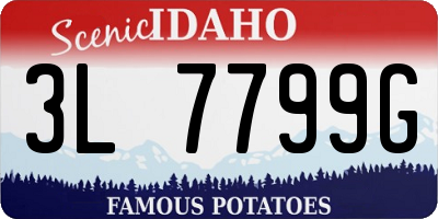 ID license plate 3L7799G