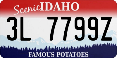 ID license plate 3L7799Z