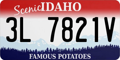 ID license plate 3L7821V