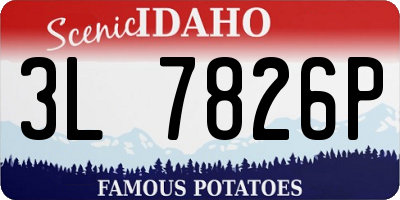 ID license plate 3L7826P