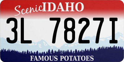 ID license plate 3L7827I