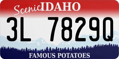 ID license plate 3L7829Q