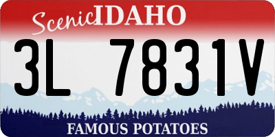 ID license plate 3L7831V