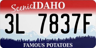 ID license plate 3L7837F