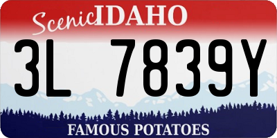 ID license plate 3L7839Y