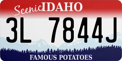 ID license plate 3L7844J